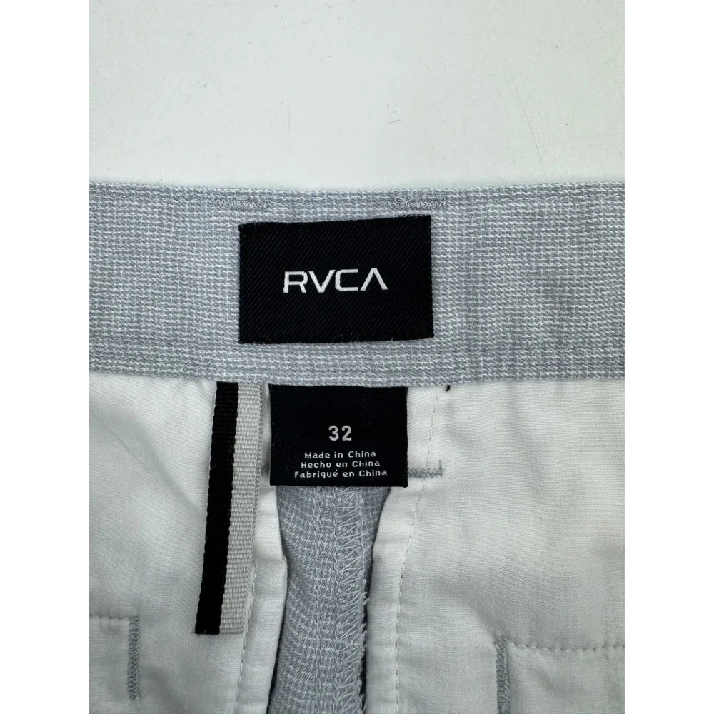 RVCA Nature X Industry Mens‎ Gray Micro Pattern Chino Shorts Size 32
